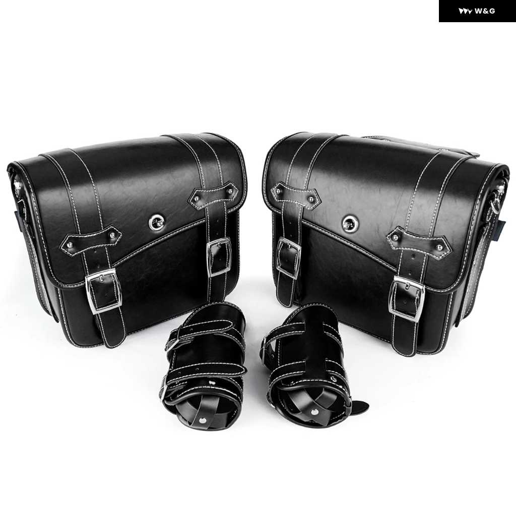 並行輸入品オートバイ バイク 合成皮革 サドルバッグ ラゲッジ ブラウン サイド ツールバッグ ハーレー スポーツスター ホンダ スズキ カワサキ ヤマハ_2