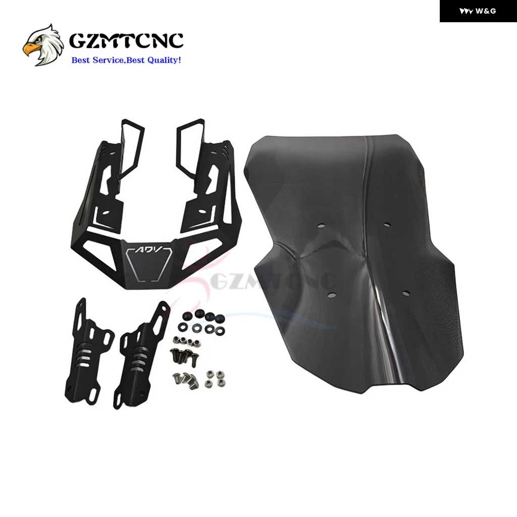 並行輸入品オートバイ バイク ウインドスクリーン マウント ブラケット キット 付き オドメーターサンバイザー ウィンドツーリングシールド ホンダ ADVの画像