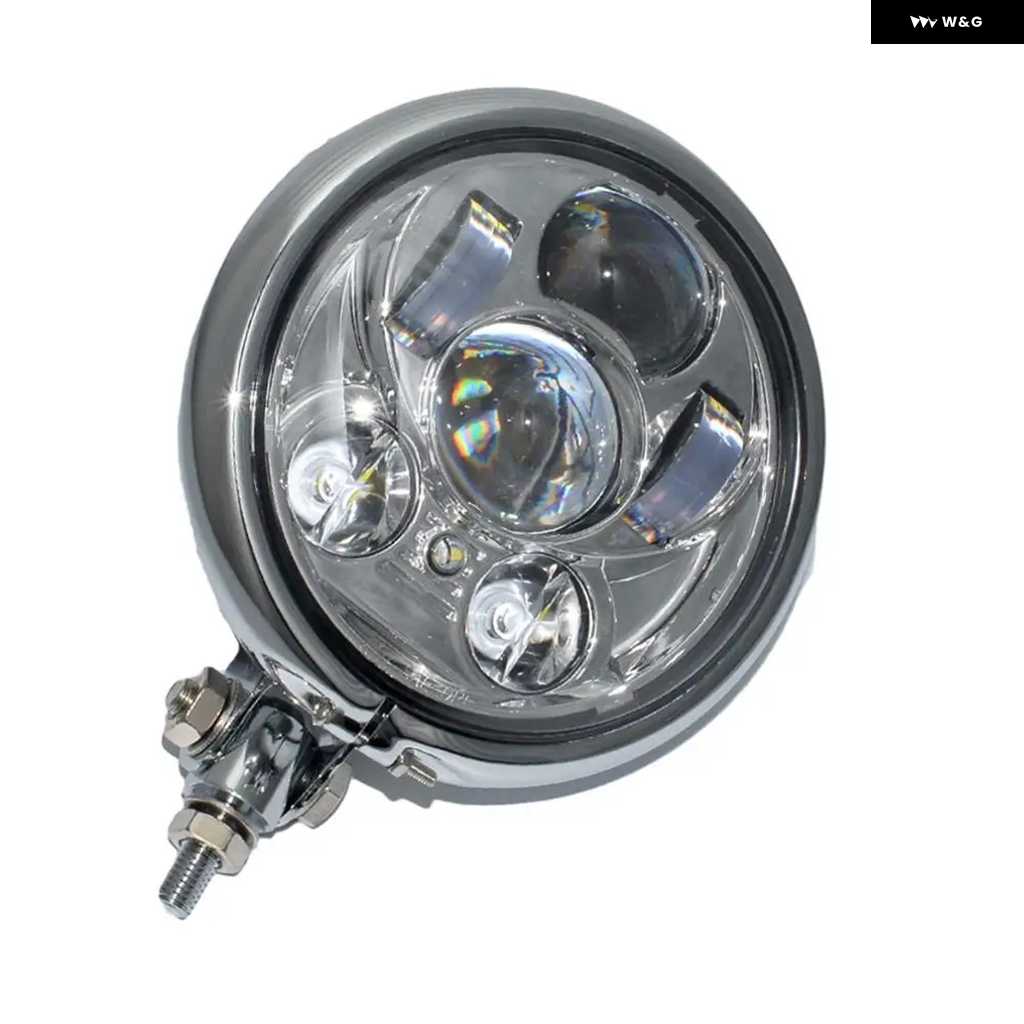 並行輸入品6.5インチ LED オートバイ バイク ヘッドライト ボトム マウント ハイ/ロービーム モーター LED ヘッドランプ ドライビングライト プロジェク