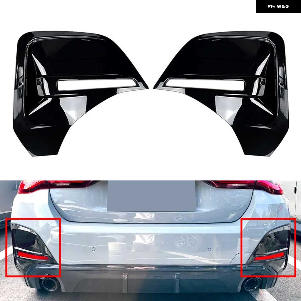 並行輸入品2個 車用 リア バンパー サイド エアベント カバー トリム ABS プラスチック BMW 4シリーズ G26 4ドア グランクーペ I4 2020-2024 2021-23の画像