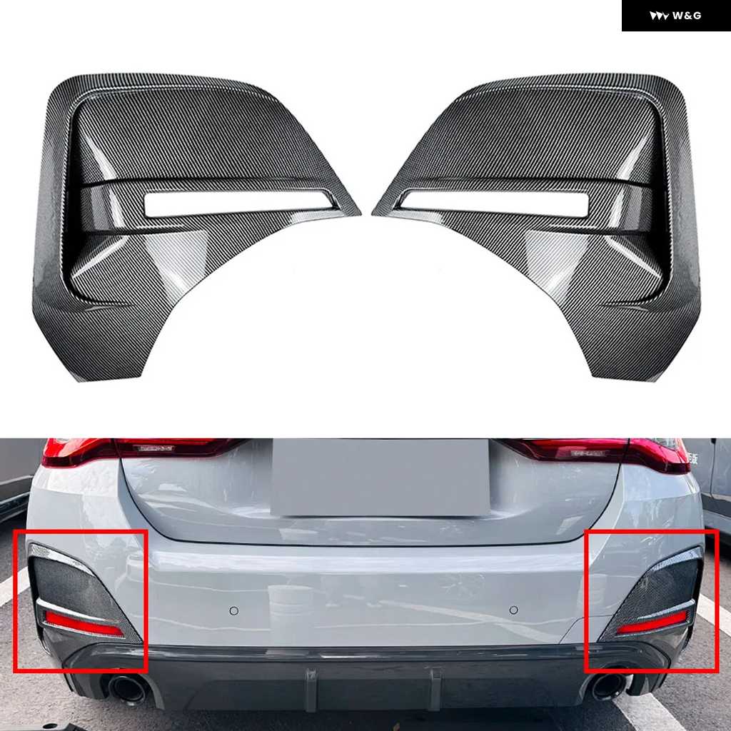 並行輸入品2個 車用 リア バンパー サイド エアベント カバー トリム ABS プラスチック BMW 4シリーズ G26 4ドア グランクーペ I4 2020-2024 2021-23の画像