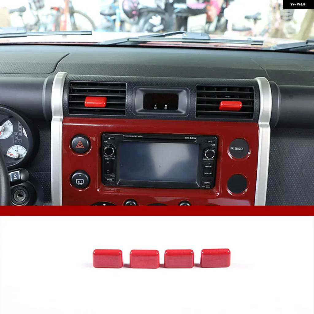 トヨタFJクルーザー ナビセンターパネル 赤 並行輸入品トヨタ FJ クルーザー 2007-2021 内装 ABS レッド カー