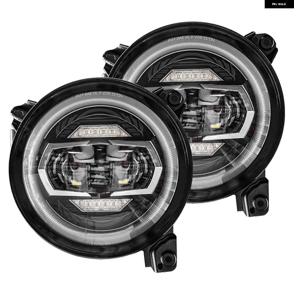 並行輸入品9インチ LED ライト ヘッドライト ハイロービーム ハロー