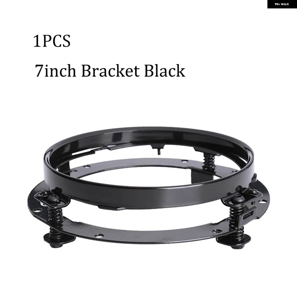 並行輸入品クローム/ブラック 7インチ LED ヘッドライト ラウンド + 2X 4-1/2インチ フォグランプ パッシングランプ ブラケット オートバイ ライト アセの画像
