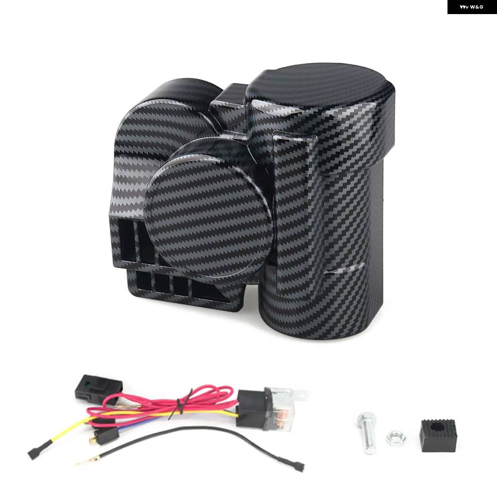 並行輸入品150DB 超大音量 車用ホーン 12V 電車用サウンド エアホーン リレー付き オートバイ 電車用ホーン バイク トラック ボート ピックアップ_2