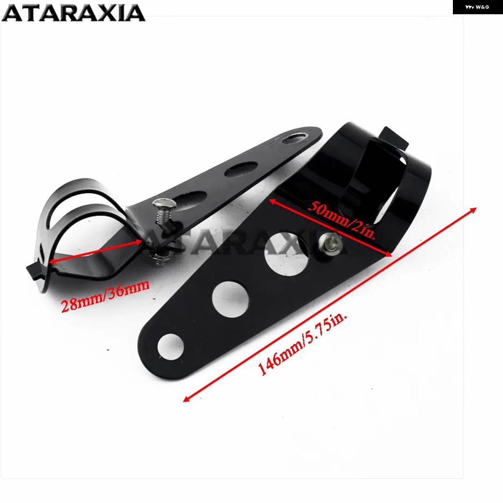 並行輸入品7インチ カフェレーサー バイク ヘッドライト DRL エンジェルアイ ハイロービーム バイク ヘッドランプ ブラケット ハーレー バイクの画像