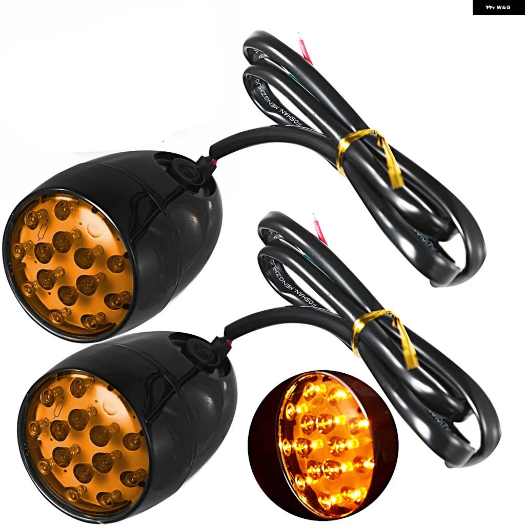 並行輸入品リアウィンカー インジケーター LEDライト ハーレー ダイナ ソフテイル ファットボーイ FXDB スポーツスター 883 アイアン XL1200の画像