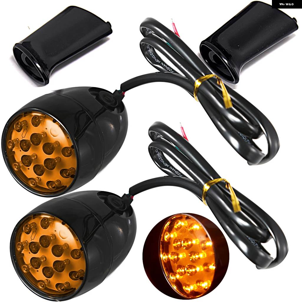並行輸入品リアウィンカー インジケーター LEDライト ハーレー ダイナ ソフテイル ファットボーイ FXDB スポーツスター 883 アイアン XL1200の画像