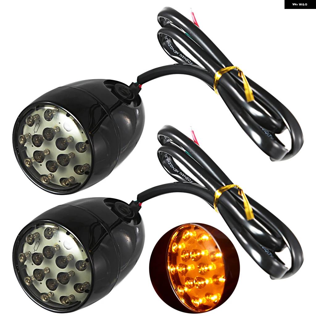 並行輸入品リアウィンカー インジケーター LEDライト ハーレー ダイナ ソフテイル ファットボーイ FXDB スポーツスター 883 アイアン XL1200の画像