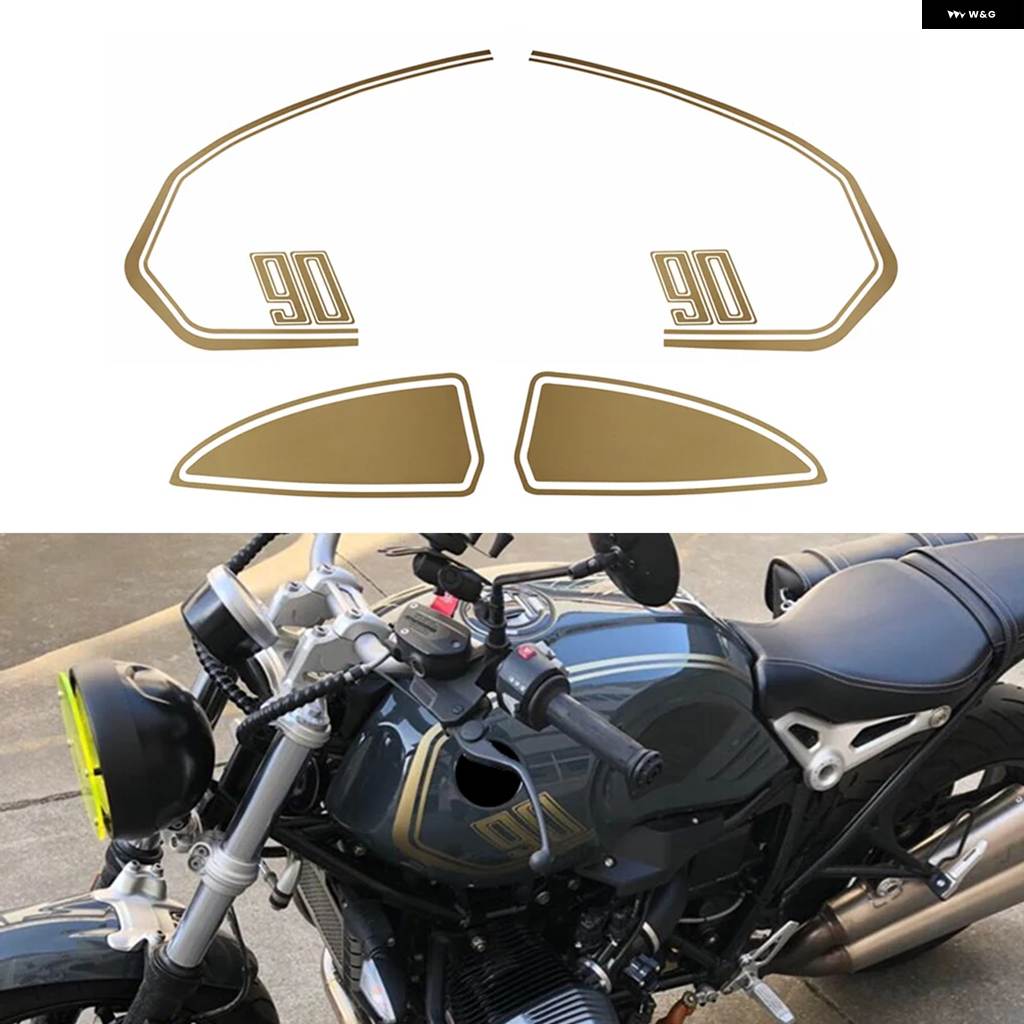 並行輸入品PVC バイク タンク ステッカー デカール カバー BMW RNINET PURE RACER SCRAMBLER 装飾 トリム_2
