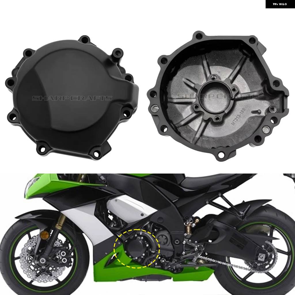 並行輸入品オートバイ アクセサリー 左側 エンジン カバー クランクケース ジェネレーター ステーター プロテクター カワサキ ZX-10R 2006 2007 - 10の画像