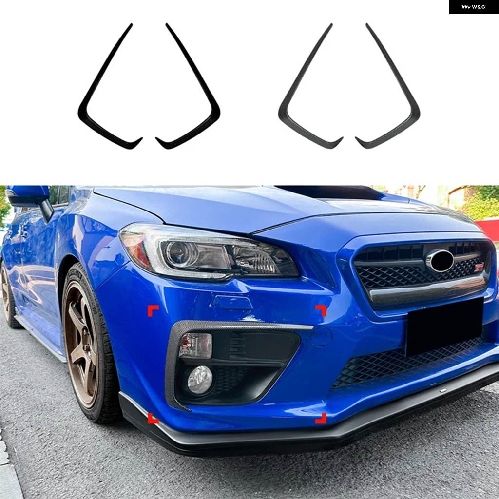 並行輸入品車用フロント バンパー スポイラー スプリッター フォグランプ スポイラー カバー トリム スバル WRX STI VA 2014-2016 カーボンの画像