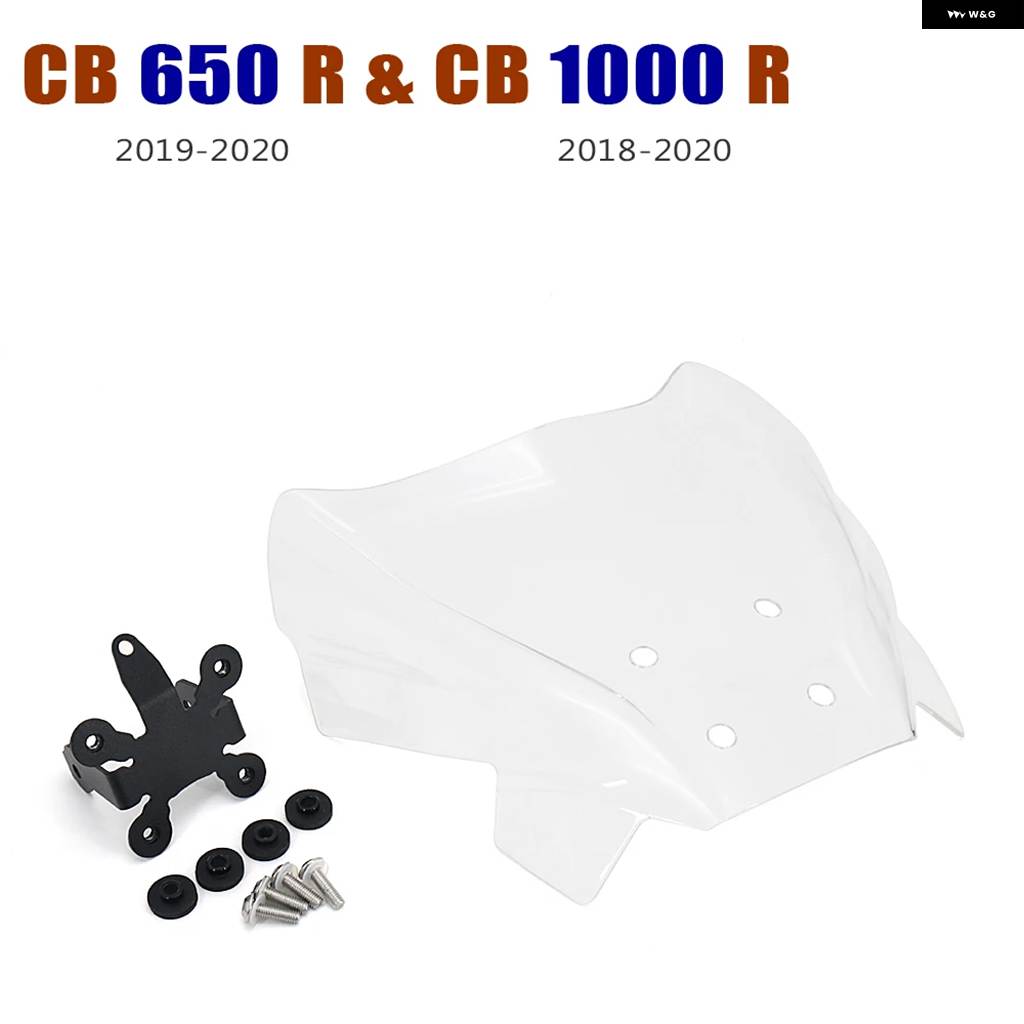 並行輸入品2019 2020 CB 650 1000 R アクセサリー ウインドスクリーン ウインドデフレクター ブラケット 付き ホンダ CB1000R 2018 - 2020 CB650Rの画像