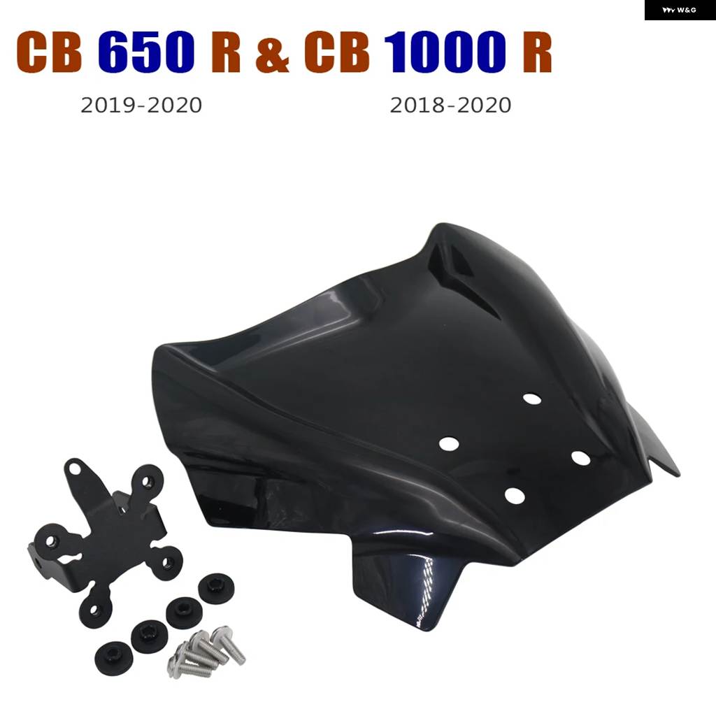 並行輸入品2019 2020 CB 650 1000 R アクセサリー ウインドスクリーン ウインドデフレクター ブラケット 付き ホンダ CB1000R 2018 - 2020 CB650Rの画像