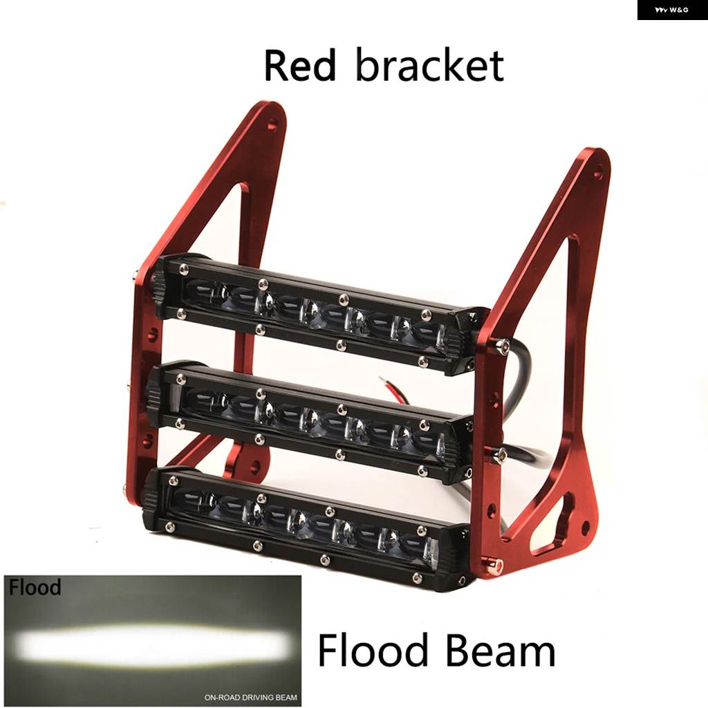 並行輸入品 オートバイ ヘッドライト 54W 12V 3400LM LED カスタム三層フロント フォーク ライトランプ 4色 ブ_8