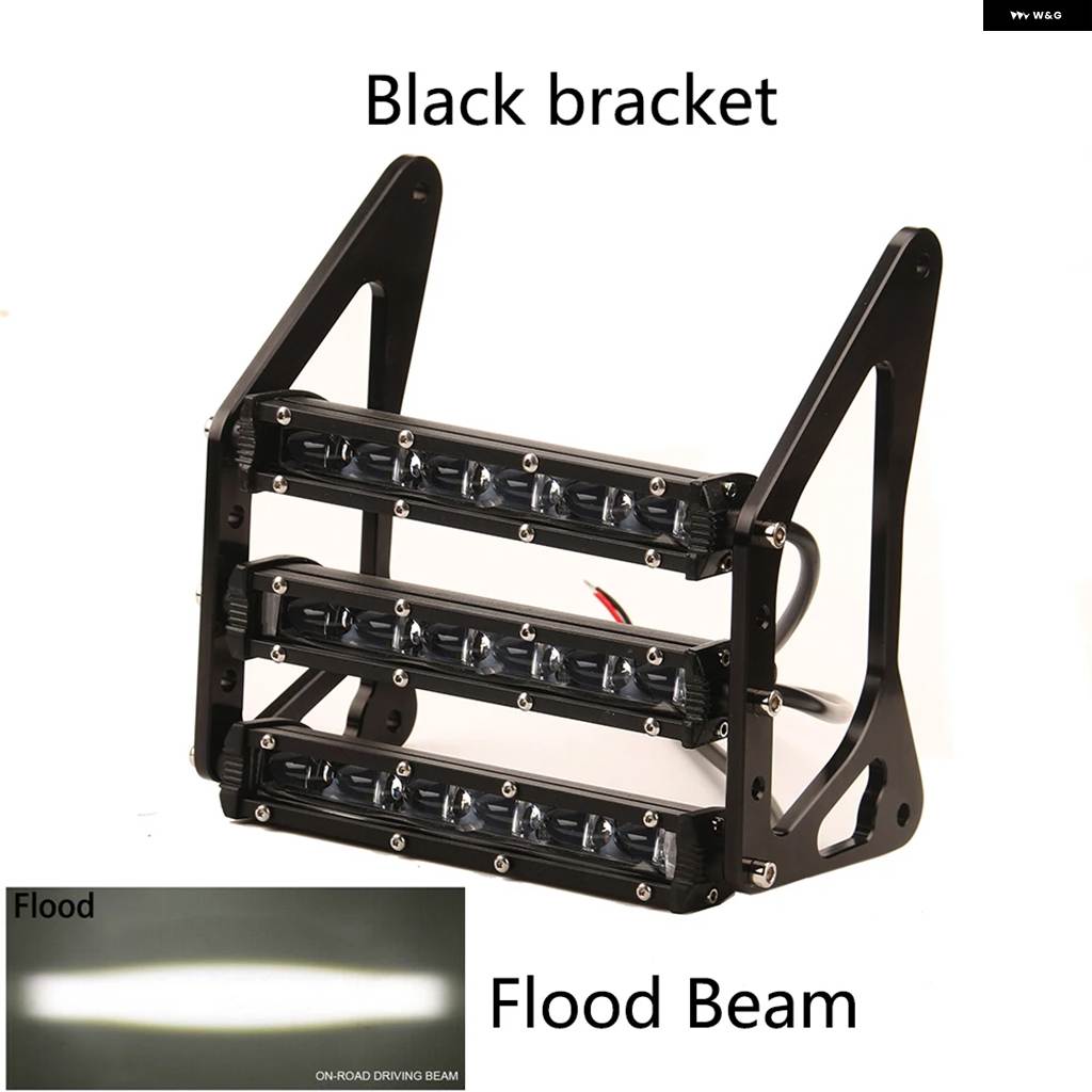 並行輸入品 オートバイ ヘッドライト 54W 12V 3400LM LED カスタム三層フロント フォーク ライトランプ 4色 ブ_1