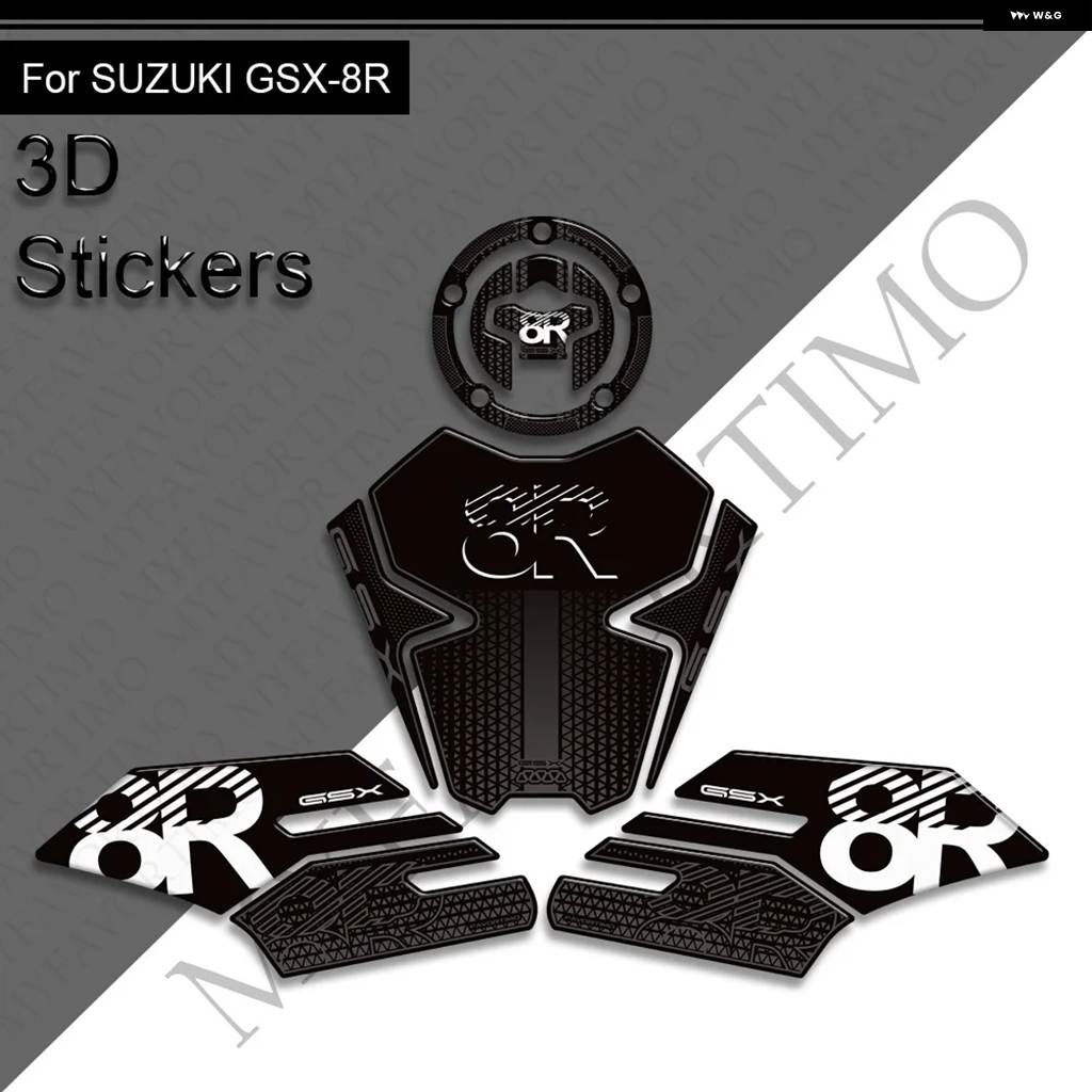 並行輸入品 GSX-8R GSX 8R GSX8R 用 オートバイ タンク パッド サイド グリップ ガス燃料オイルキット ニー フェアリング フェンの画像