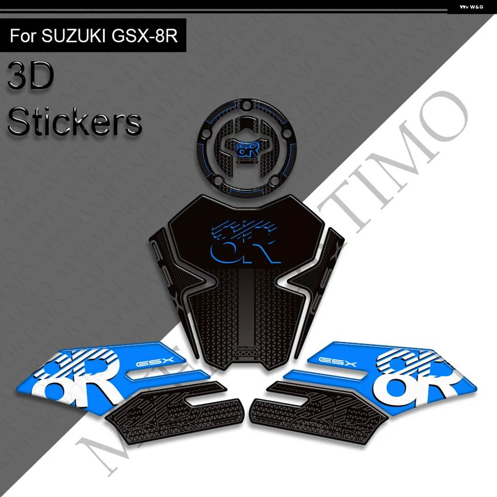 並行輸入品 GSX-8R GSX 8R GSX8R 用 オートバイ タンク パッド サイド グリップ ガス燃料オイルキット ニー フェアリング フェンの画像