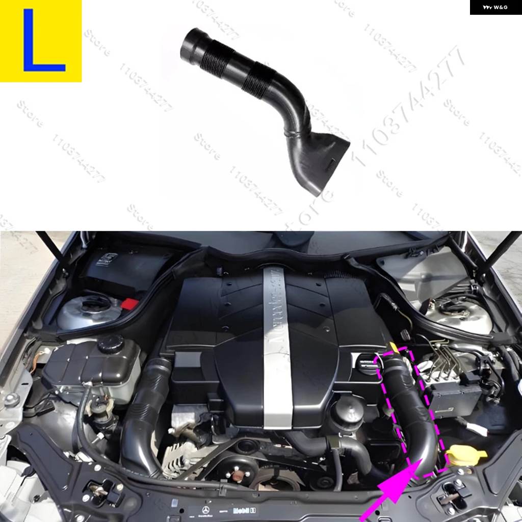 並行輸入品 2003-2006 メルセデス ベンツ CLK320 CLK500 CLK 55AMG C55 AMG W209 エアインテークダクトホース パイプ 2095280207の画像