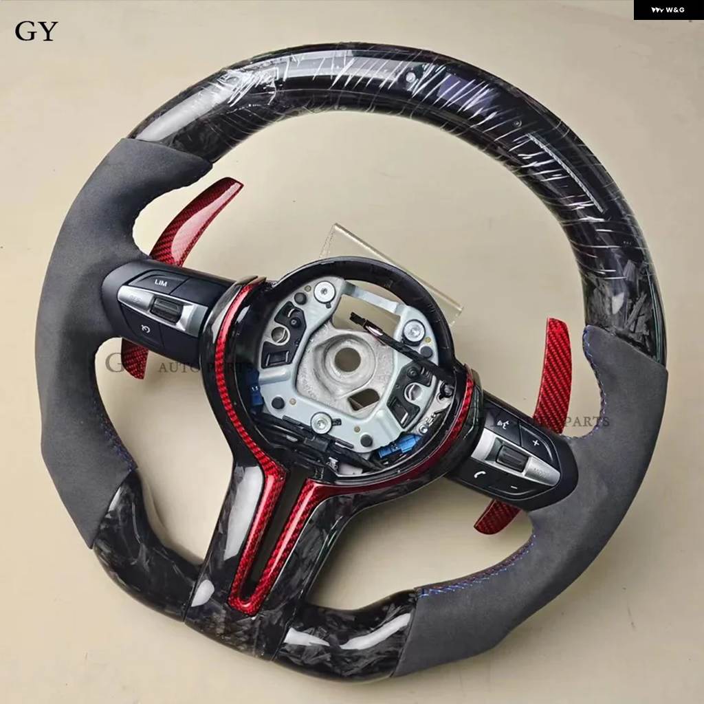 並行輸入品 LED ステアリングホイール カーボン BMW M1 M2 M3 M4 M5 M6 F30 F10 F15 F16 F32 F80 F82 3 4 5 6 X3 X5の画像