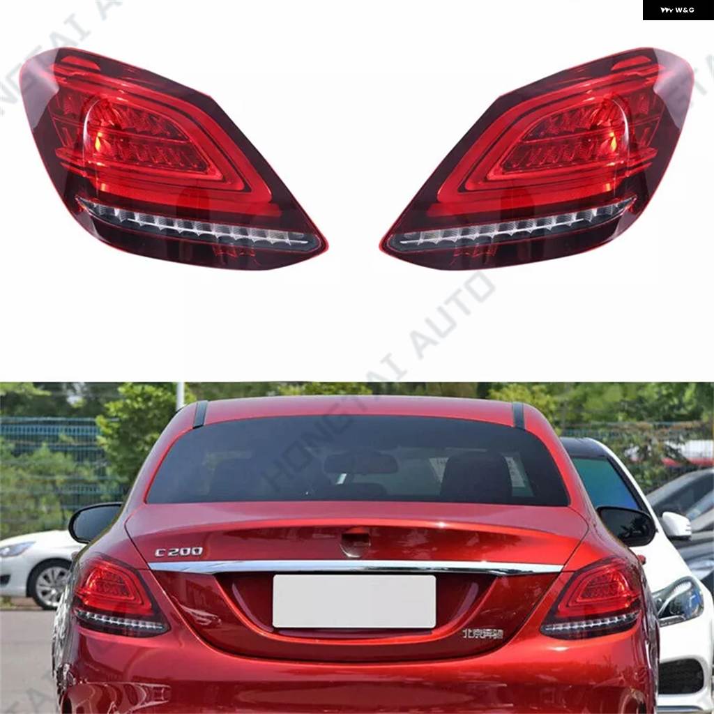 並行輸入品 メルセデス ベンツ C クラス W205 C180 C200 C250 C300 2015-2018 用 LED テールライト ペア テールランプ リアランの画像
