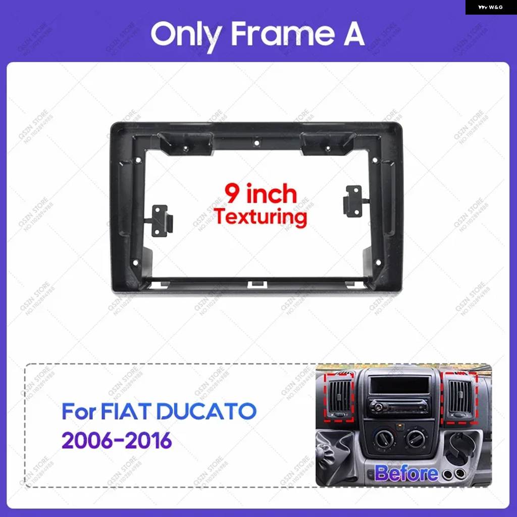 並行輸入品 MSMSM 9インチ カー ラジオ フェイシア フレーム 2006-2021 フィアット デュカート ステレオ パネル ワイヤー ハーネの画像