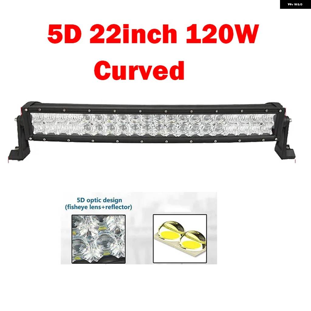 並行輸入品 8/16/22/32/42/50/52インチ 5DカーブストレートオフロードLED ライトバー ジープ 4X4 ATV SUV LEDバー トラック 作業_5