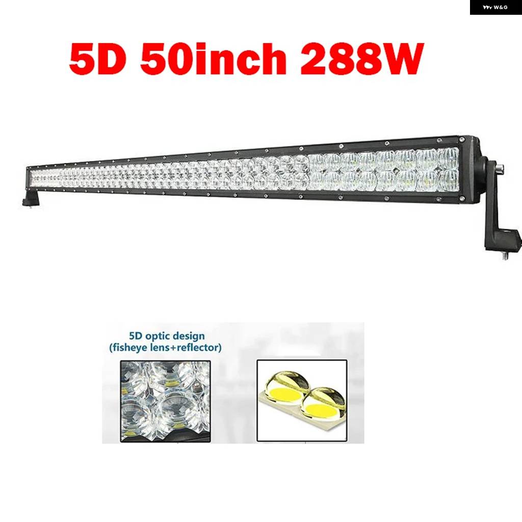 並行輸入品 8/16/22/32/42/50/52インチ 5DカーブストレートオフロードLED ライトバー ジープ 4X4 ATV SUV LEDバー トラック 作業_6