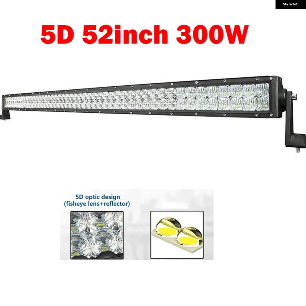 並行輸入品 8/16/22/32/42/50/52インチ 5DカーブストレートオフロードLED ライトバー ジープ 4X4 ATV SUV LEDバー トラック 作業_13