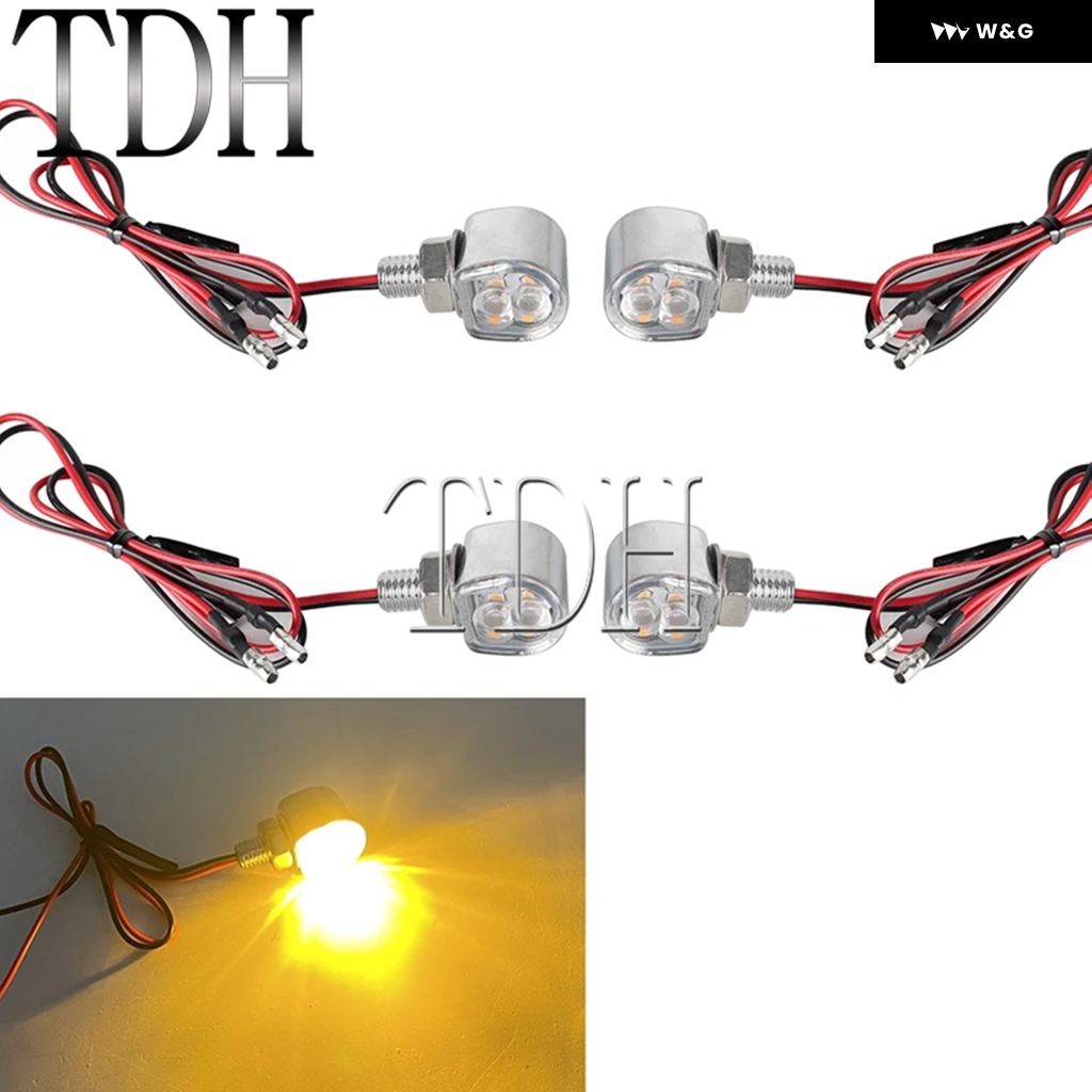 並行輸入品オートバイ バイク LED ウィンカーライト ミニ アンバー フラッシュライト インジケーター LED ウィンカーランプ カフェレーサー ハーレー ホの画像