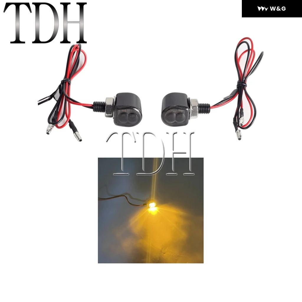 並行輸入品オートバイ バイク LED ウィンカーライト ミニ アンバー フラッシュライト インジケーター LED ウィンカーランプ カフェレーサー ハーレー ホの画像