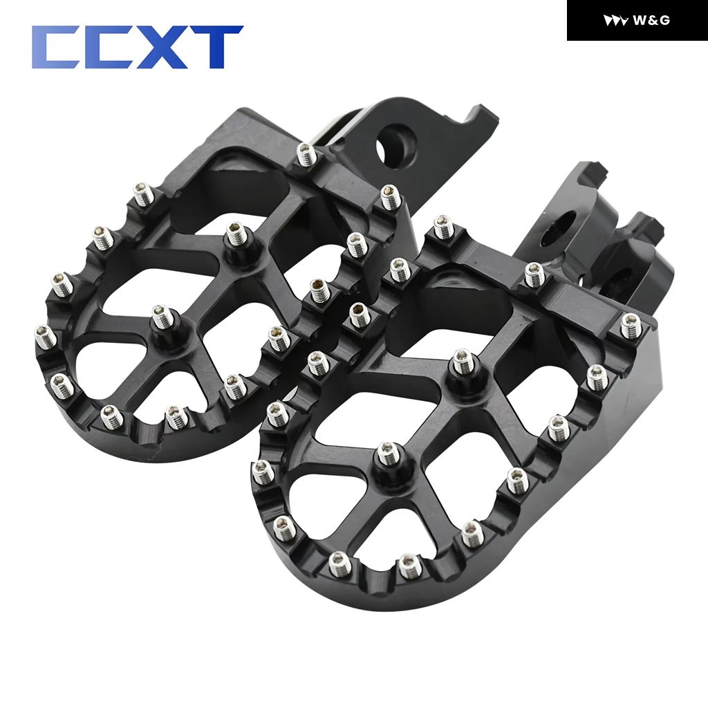 並行輸入品オートバイ バイク CNC フットペグ レストペダル フットペグ カワサキ KX250 KX450 KX250F KX450F KX250X KX450X KLX450R KX KLX 2006-2021の画像