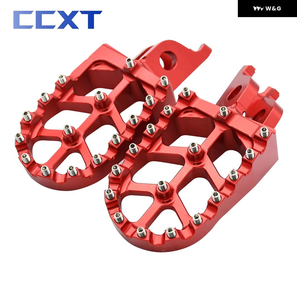 並行輸入品オートバイ バイク CNC フットペグ レストペダル フットペグ カワサキ KX250 KX450 KX250F KX450F KX250X KX450X KLX450R KX KLX 2006-2021の画像