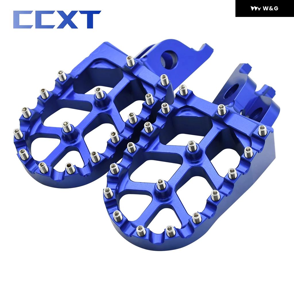 並行輸入品オートバイ バイク CNC フットペグ レストペダル フットペグ カワサキ KX250 KX450 KX250F KX450F KX250X KX450X KLX450R KX KLX 2006-2021の画像