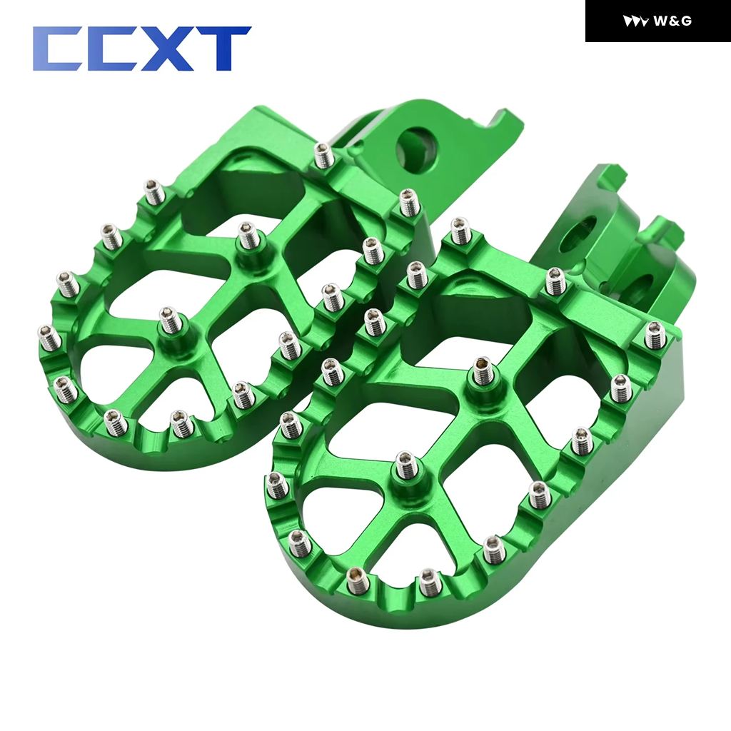 並行輸入品オートバイ バイク CNC フットペグ レストペダル フットペグ カワサキ KX250 KX450 KX250F KX450F KX250X KX450X KLX450R KX KLX 2006-2021の画像