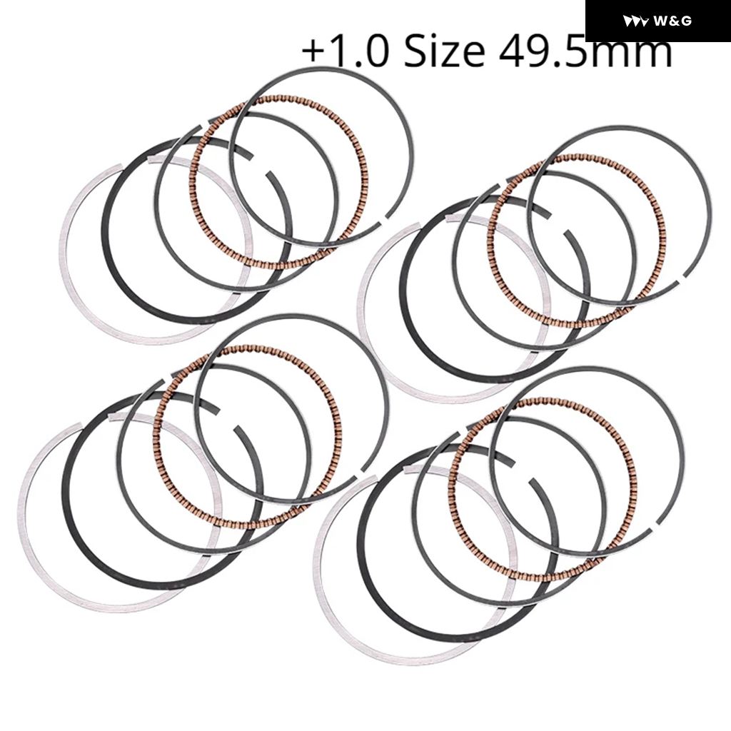 並行輸入品4個 48.5MM 48.75MM 49MM 49.25MM 49.5MM STD 0.25 0.5 0.75 1.0 オートバイ バイク エンジン ピストンリング ホンダ 13011-KAZ-004の画像