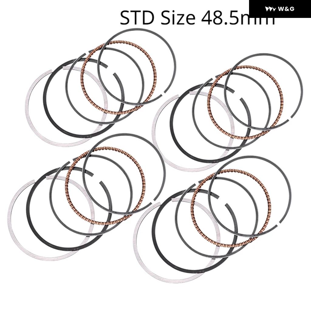並行輸入品4個 48.5MM 48.75MM 49MM 49.25MM 49.5MM STD 0.25 0.5 0.75 1.0 オートバイ バイク エンジン ピストンリング ホンダ 13011-KAZ-004の画像