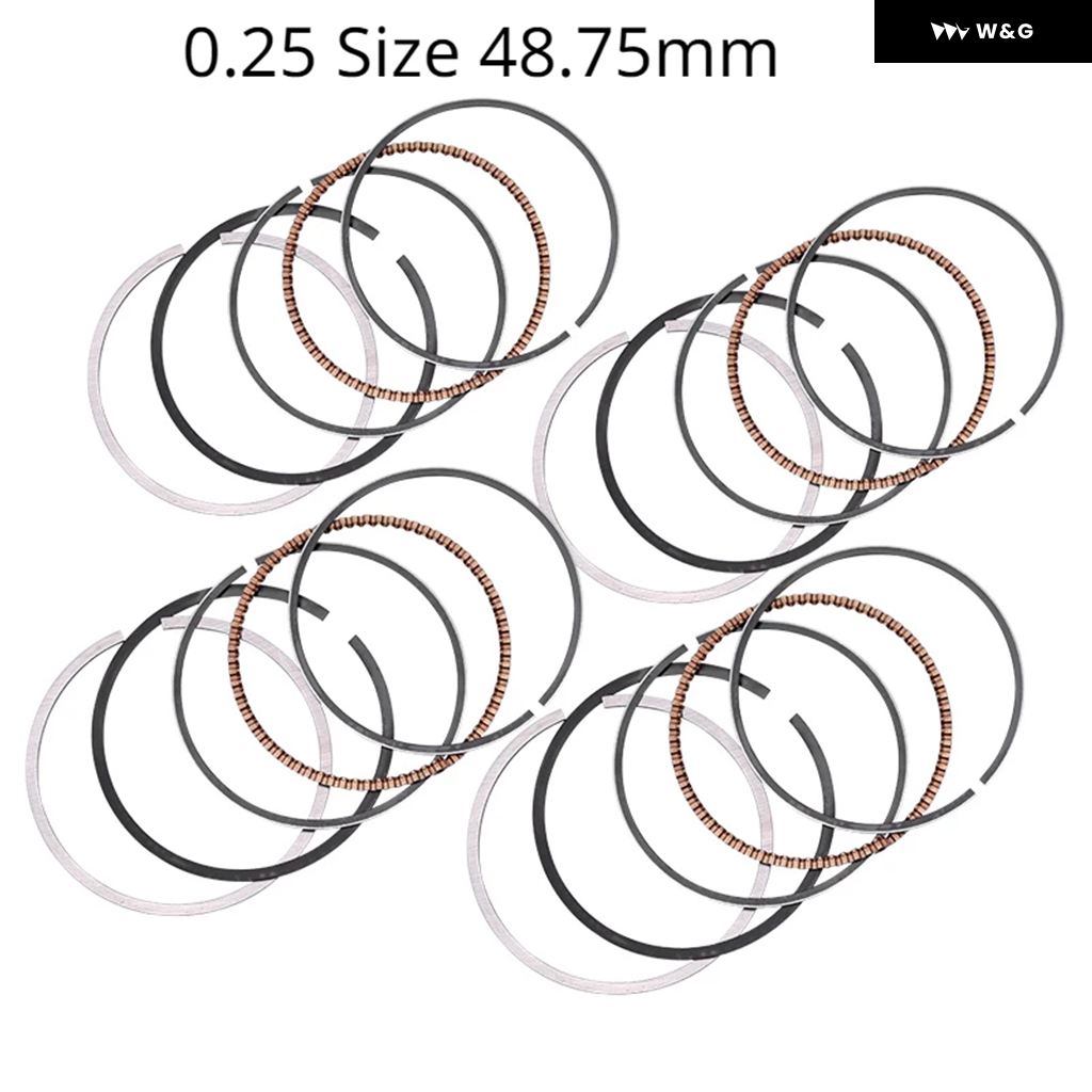 並行輸入品4個 48.5MM 48.75MM 49MM 49.25MM 49.5MM STD 0.25 0.5 0.75 1.0 オートバイ バイク エンジン ピストンリング ホンダ 13011-KAZ-004の画像