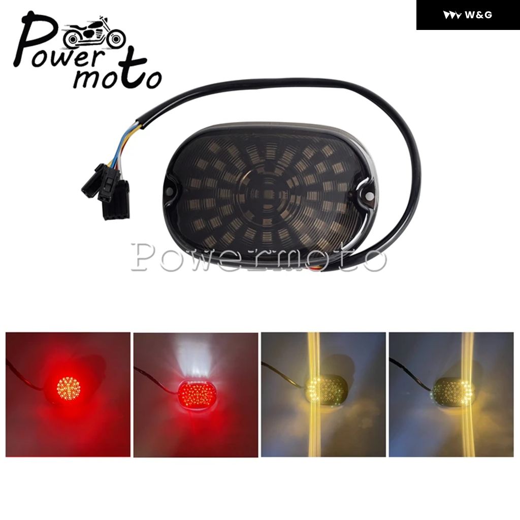 並行輸入品オートバイ バイク LED リア テールライト ブレーキ スモークレンズ ウィンカーランプ ハーレー ツーリング ダイナ ソフテイル CVO ロードキの画像