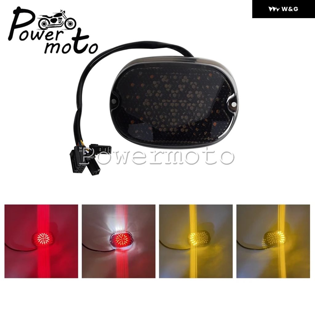 並行輸入品オートバイ バイク LED リア テールライト ブレーキ スモークレンズ ウィンカーランプ ハーレー ツーリング ダイナ ソフテイル CVO ロードキの画像
