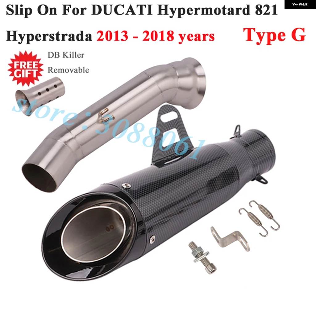 並行輸入品ドゥカティ ハイパーモタード821 2013 - 2018 ハイパーストラーダ821 バイク スリップオン GP エキゾーストエキゾースト ミドルリンク パイプ_7