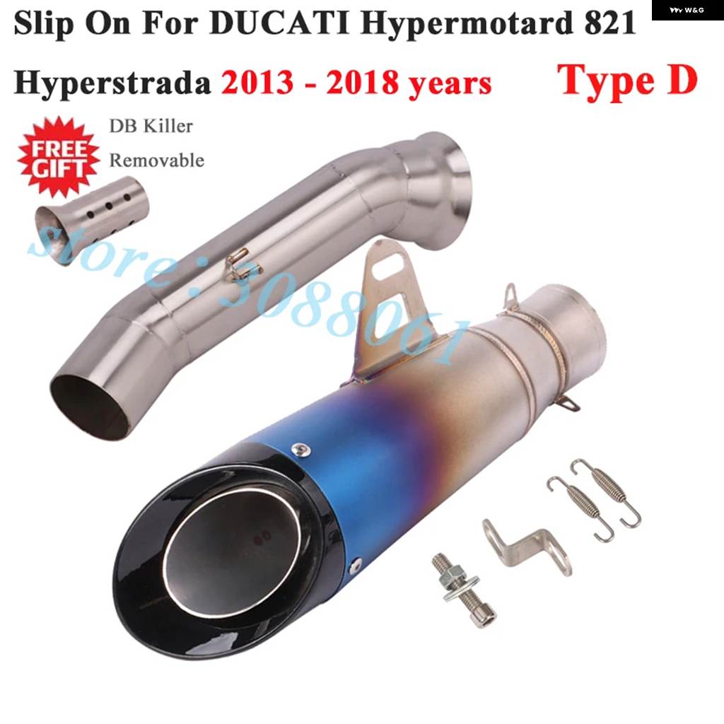 並行輸入品ドゥカティ ハイパーモタード821 2013 - 2018 ハイパーストラーダ821 バイク スリップオン GP エキゾーストエキゾースト ミドルリンク パイプ_4