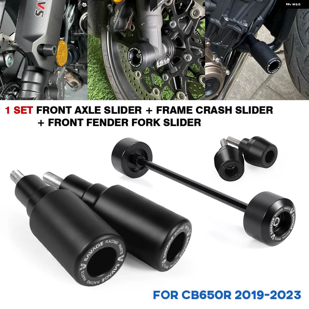 並行輸入品ホンダ CB650R フレーム スライダー クラッシュ プロテクター 650R 2019-2025 バイク フォーク アクスル スライダー エンジン クラッシュ パ_5