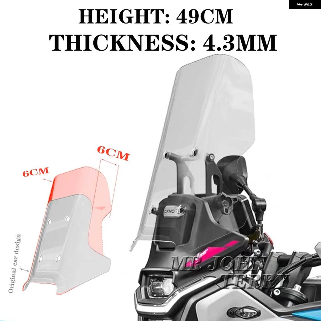 並行輸入品 CFMOTO 450MT 450 MT 450 IBEX 450 2024 バイク フロントガラス バイザー ウィンドスクリーン ディフレクター キット_4