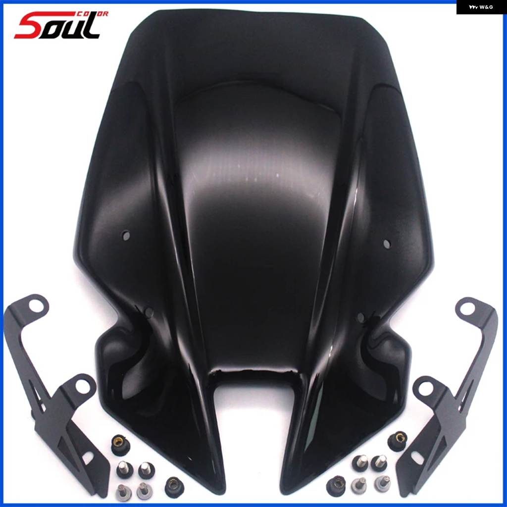 並行輸入品 バイク ブラック フロントガラス バイザー ヤマハ SP MT09 2017 - 20 ダブルバブル FZ9 MT-09 17 18 19 20の画像