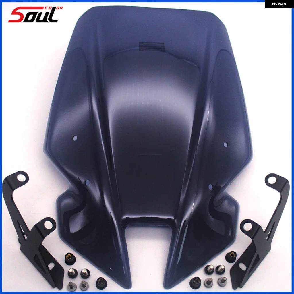 並行輸入品 バイク ブラック フロントガラス バイザー ヤマハ SP MT09 2017 - 20 ダブルバブル FZ9 MT-09 17 18 19 20の画像