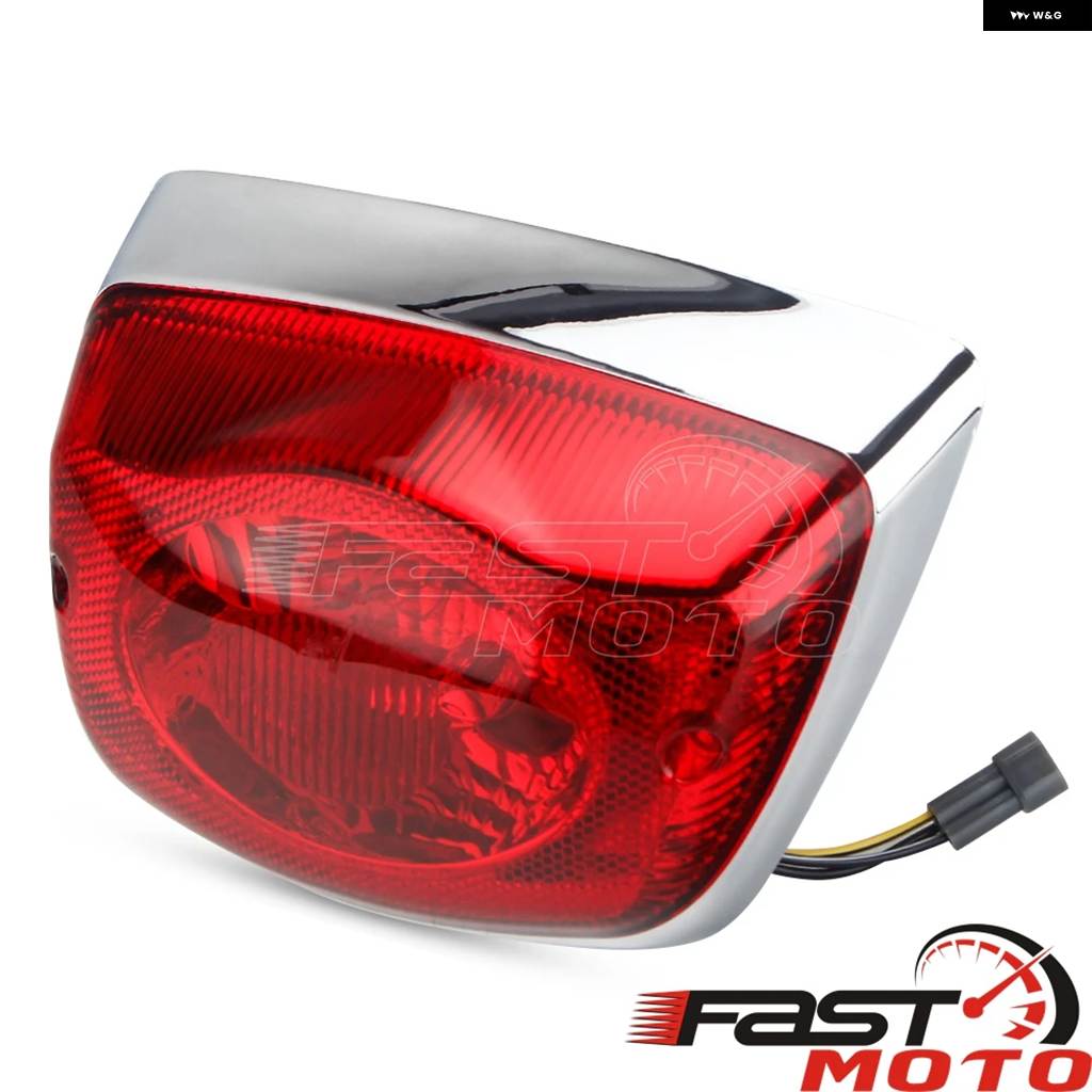 並行輸入品 バイク 赤 テールライト テールランプ リアブレーキ ハザード灯 フレーム 付き 50 125 150 S LX IE E3 3V 4T 4V ツーリングの画像