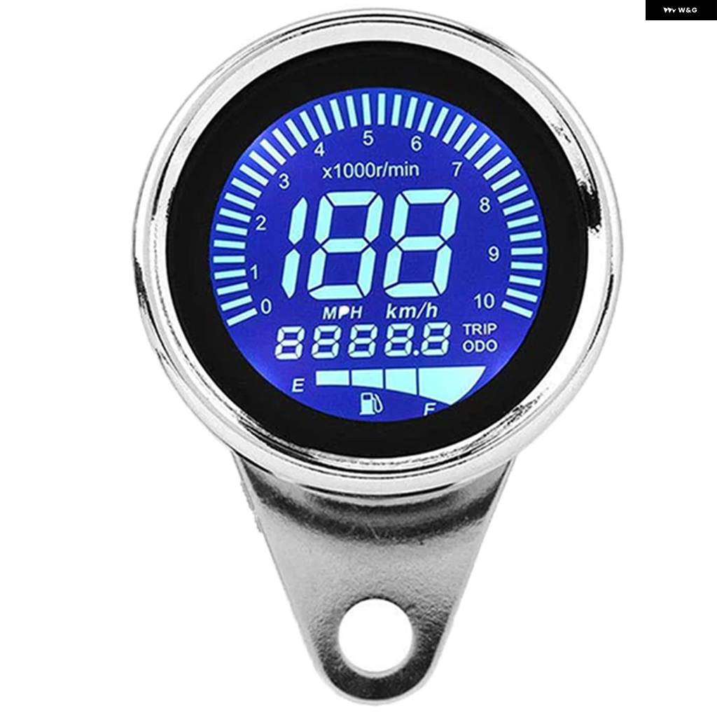 並行輸入品 バイク タコメーター モトクロス LED LCDタコメーター スピード メーター 燃料計組立 カフェレーサーの画像