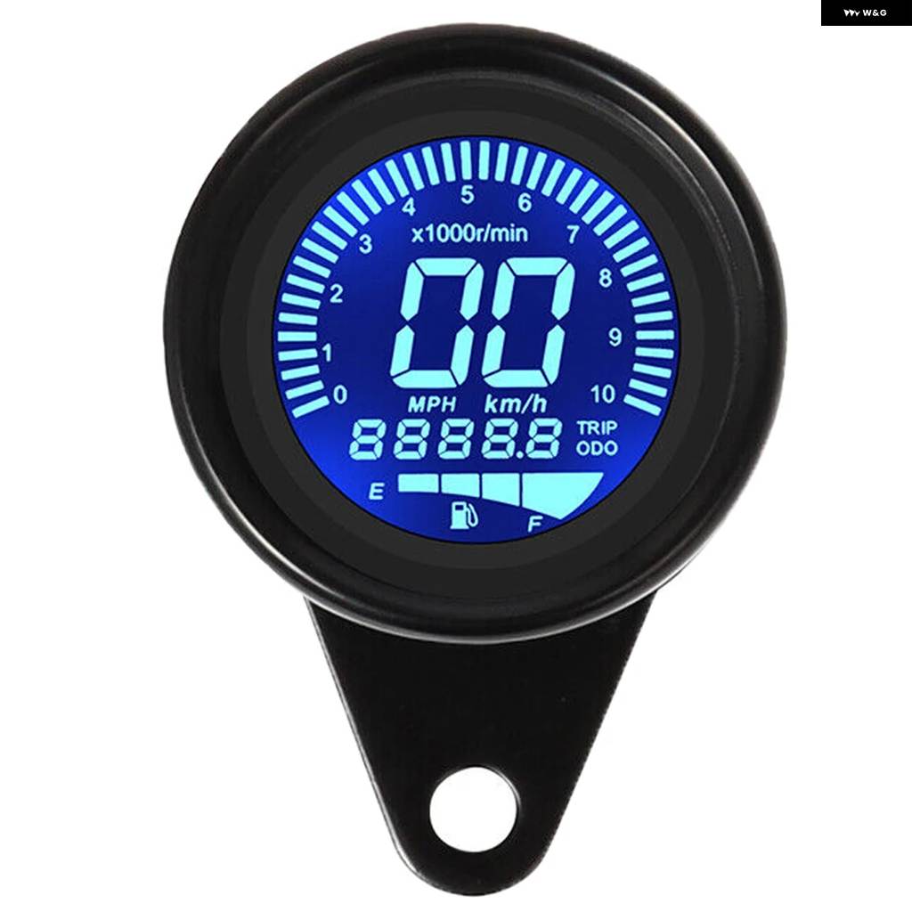 並行輸入品 バイク タコメーター モトクロス LED LCDタコメーター スピード メーター 燃料計組立 カフェレーサーの画像