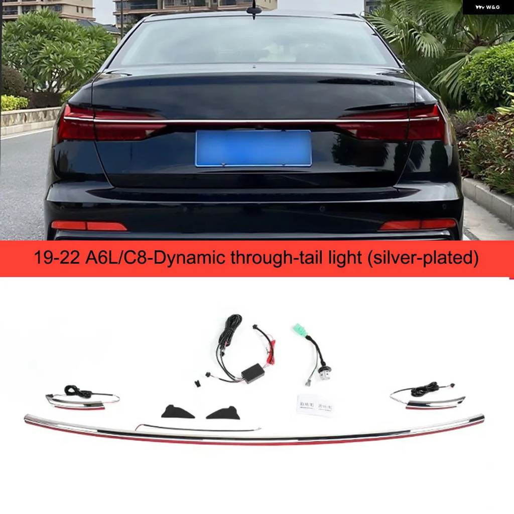 並行輸入品 アウディ A6 C8 2019-2025用 LEDダイナミックスルー テールライト 装飾 ライト LEDストリーマー テールライト ブレーの画像
